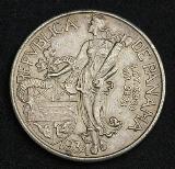 Panamanian Balboa Silver coin, 1934.